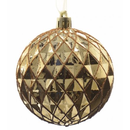 Gold Shiny Deco Baubles Shatterproof | 22937 | Christmas / Baubles ...