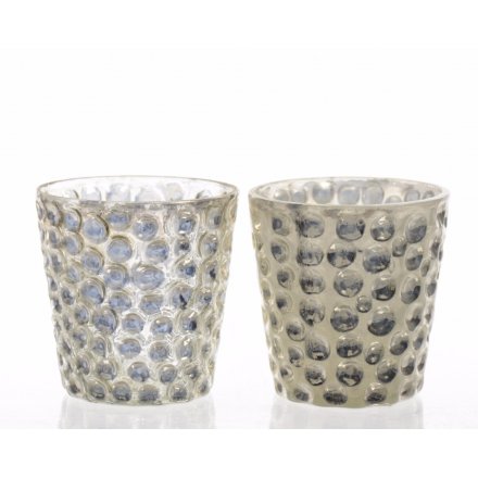 Glass Tealight Dots 2 Mix