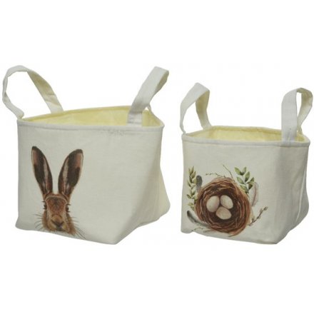 Two Assorted Easter Baskets, 17cm/15cm