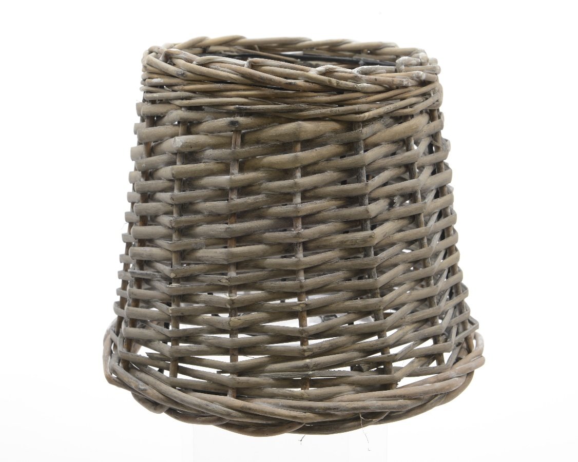 Grey Rattan Lamp Shade Round 20cm 23114 Homeware / Lighting & Light