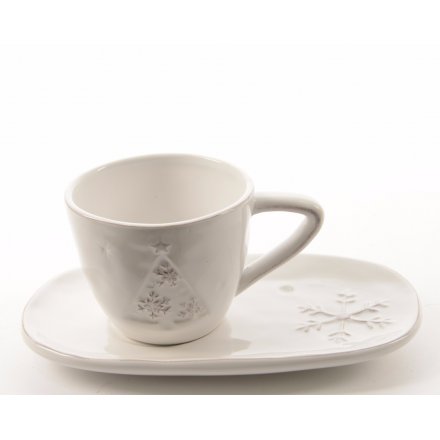 Cup And Saucer With Tree