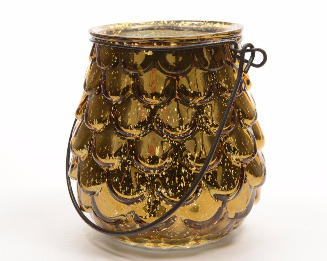 Antique Copper Hurricane Lantern, Small 11cm 23356 Christmas / Candles and Holders Rosefields