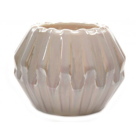 Geometric Pearlised Vase 18.5cm