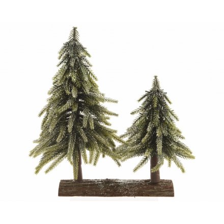 Xmas Glitter Trees Double 28cm