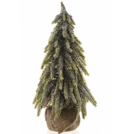 Glitter Christmas Tree Hessian Sack 27cm