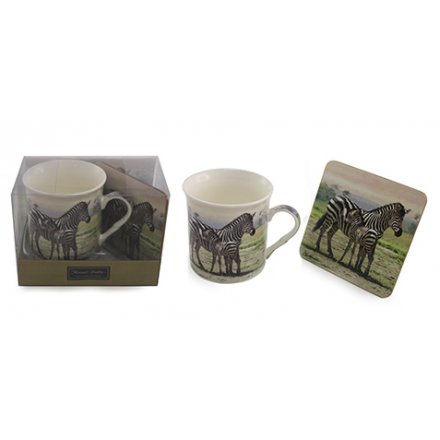 Zebra Mug & Coaster 