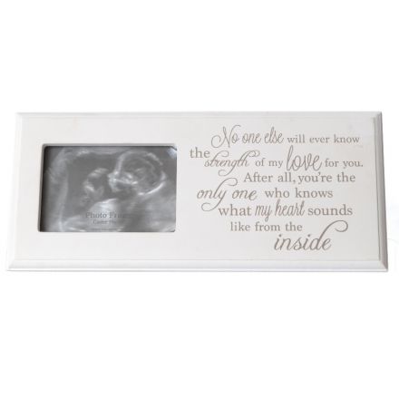 Wooden Scan Plaque Frame with Poem Baby Scan Photo Frame