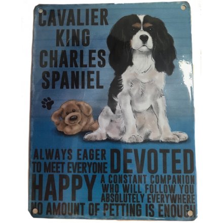 Metal Dog Sign - Cavalier King Charles