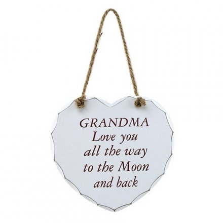 Grandma Love You Moon & Back Sign
