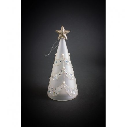 Glass Light Up Tree With Star