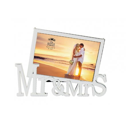 Silver Plate Mr & Mrs Photo Frame 4 x 6