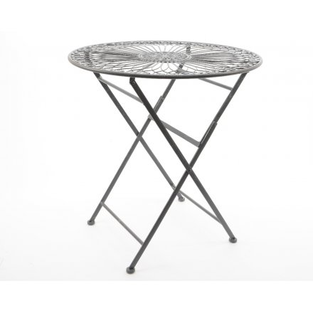 Iron Curl Foldable Table Grey