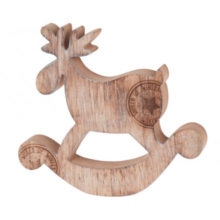 Wooden Rocking Deer With Stamp 