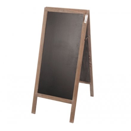 Standing wooden double sided blackboard, perfect for use in the home