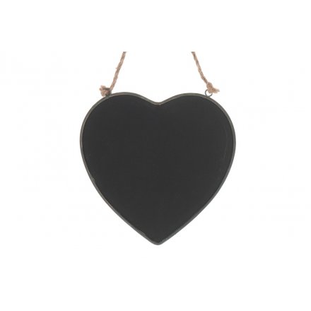 Metal Blackboard Heart 19.5cm
