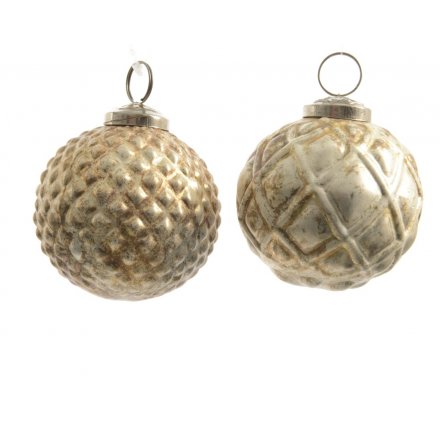 Champagne and Copper Bauble, 2a Small