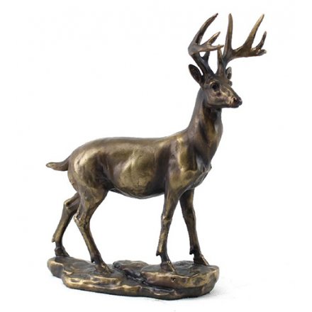 Bronzed Deer Figurine