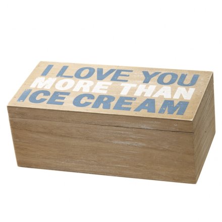 I Love You More Than Ice Cream Wood Box