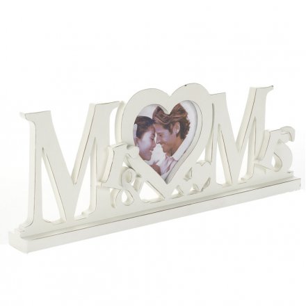 Cut Out Mr & Mrs Heart Frame