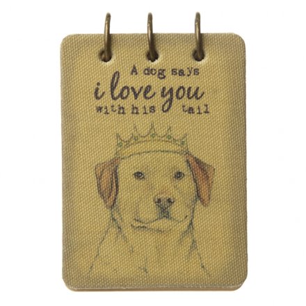 3 Ring Fabric Notebook Dog