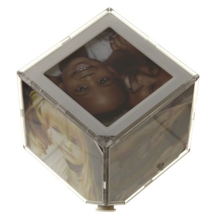 Self Rotating Cube Photo Frame 12cm