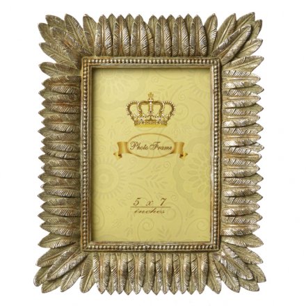 Feather Gold 5x7 Photo Frame