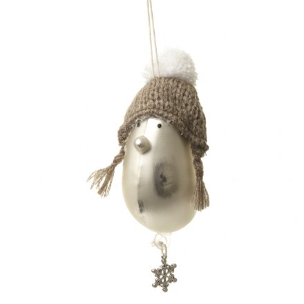 Cute glass owl decoration in a distressed style