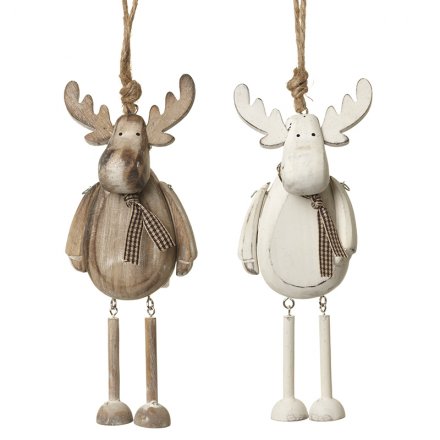 Assorted Hanging Wooden Reindeer