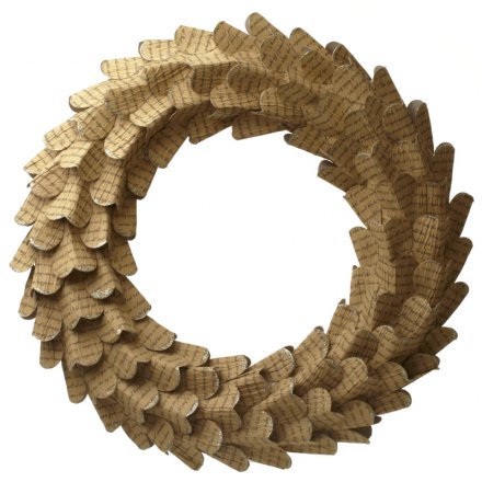 Paper Music Note Style Wreath