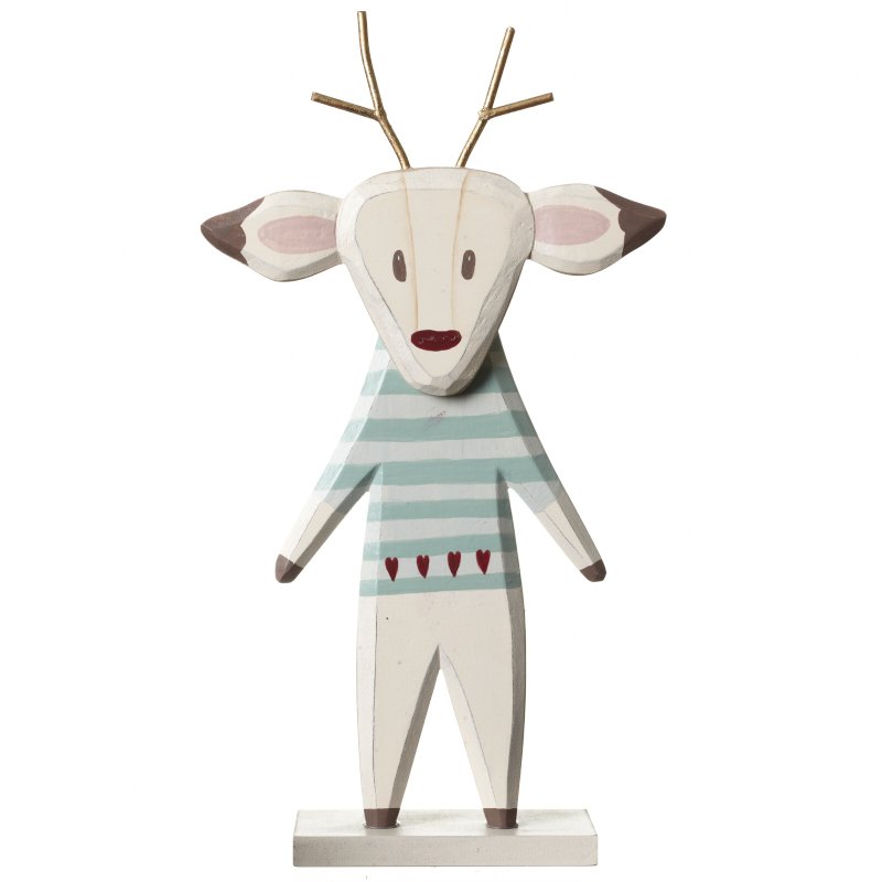SFZ211A / Wooden Deer Decor 25cm 24901 Christmas / Kids and