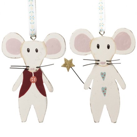 Hanging Wooden Mice Decoration, 2a