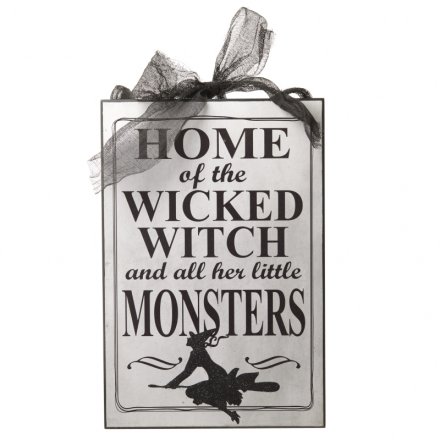 Wicked Witch Large Sign Halloween 35cm