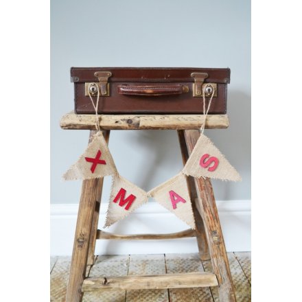 Bunting with the text 'Xmas', a simple yet effective decoration and perfect for both indoors and outdoors