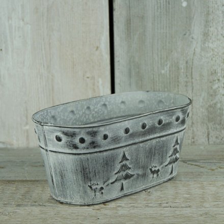 A festive style zinc trough for all your Christmas treats