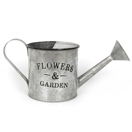 Galvanise Watering Can Planter