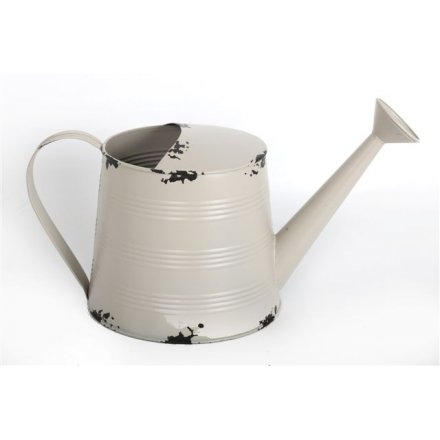Decorative Cream Rustic Distressed Watering Can