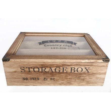 Storage Box W/glass Top
