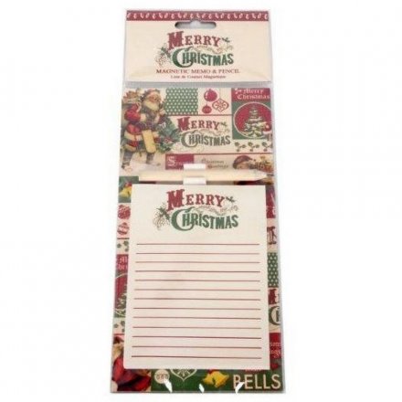 Vintage Christmas Magnetic Notepad 28cm