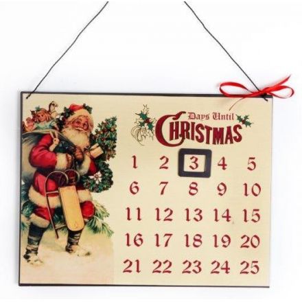Vintage Christmas Magnetic Advent Calendar 30cm