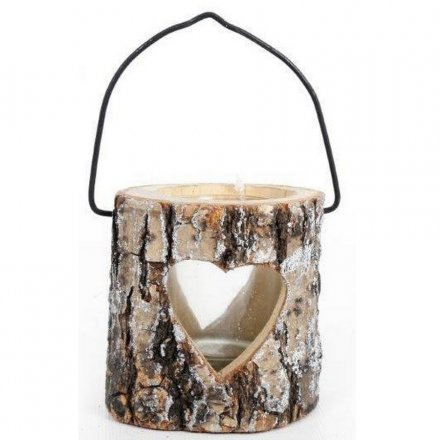 Snowy Oak Candleholder Heart Design, 2a