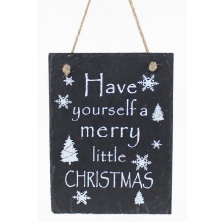 Merry Little Christmas Slate Sign