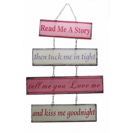 Read Me A Story Hanging Metal Sign