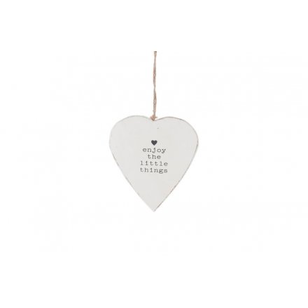 Hanging Heart Enjoy The Little Things 18.5cm