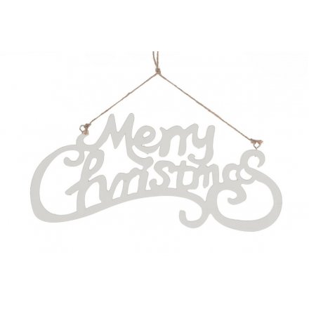 Merry Christmas Wooden Hanging Word 35cm