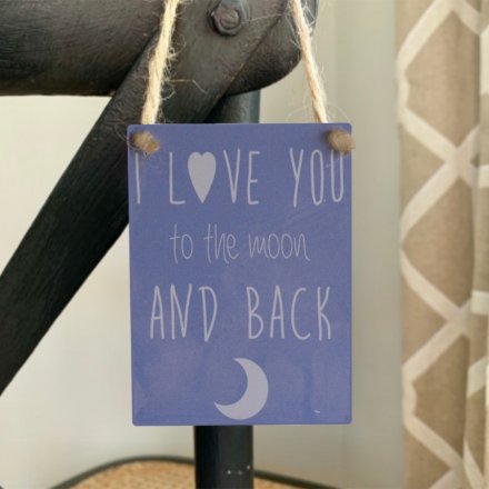 A shabby chic hanging dangler sign with popular quote