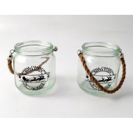 Candle Jar with Rope Handle