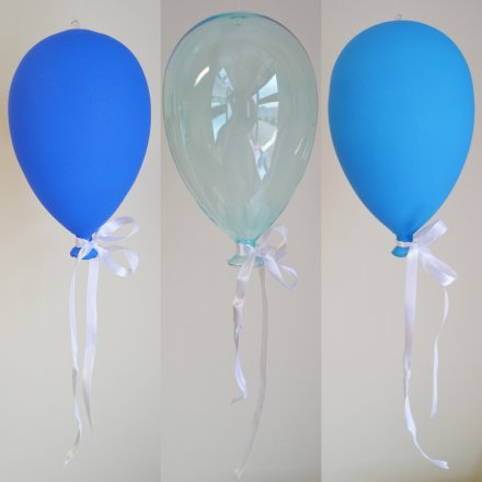 Blue Glass Balloon Colour Mix 25810 Christmas Hanging