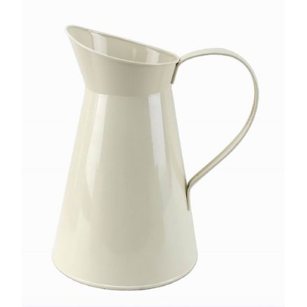 Home Sweet Cream Tin Jug Large