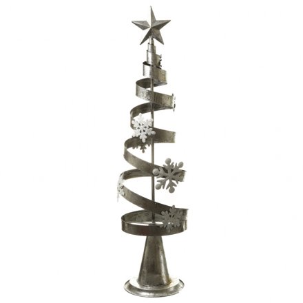 Large Silver Spiral Christmas Tree