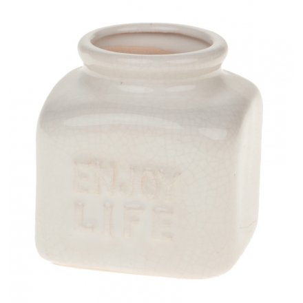 Enjoy Life Ceramic Jar 9cm